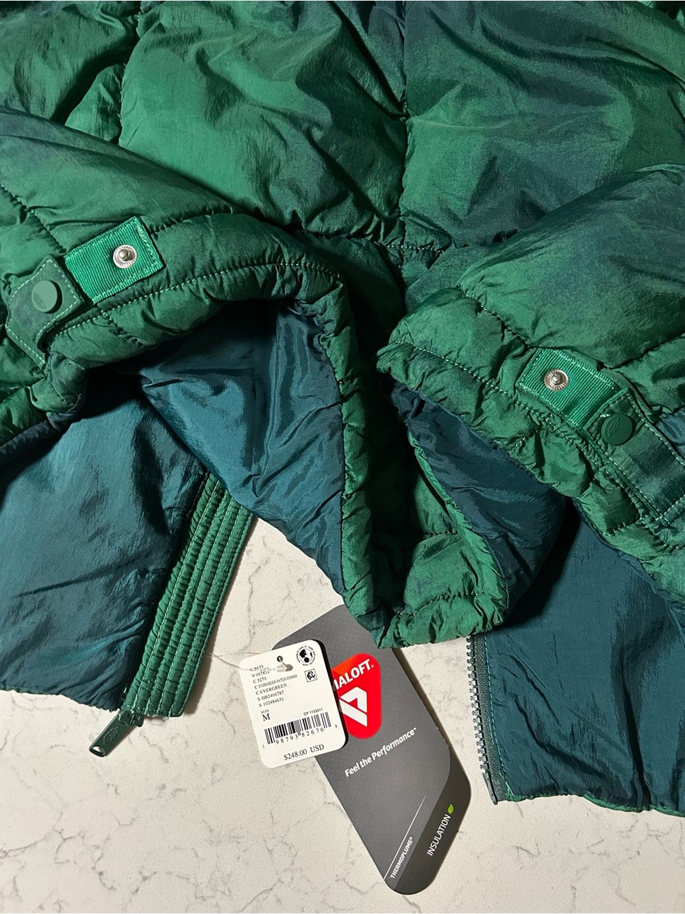 New RARE Free People Movement In A Bubble Patch Puffer Jacket in Evergreen - Picture 14 of 16